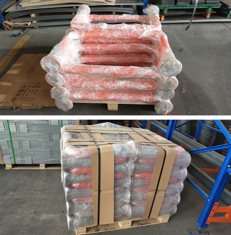 Package of pallet rack safety barrier