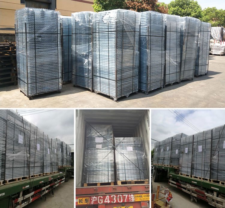 packages of pallet rack wire decking