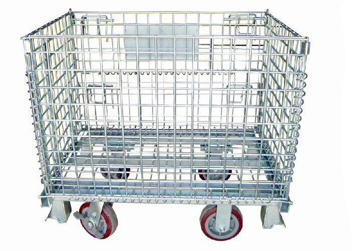 Foldable Heavy Duty Wire Steel Mesh Container