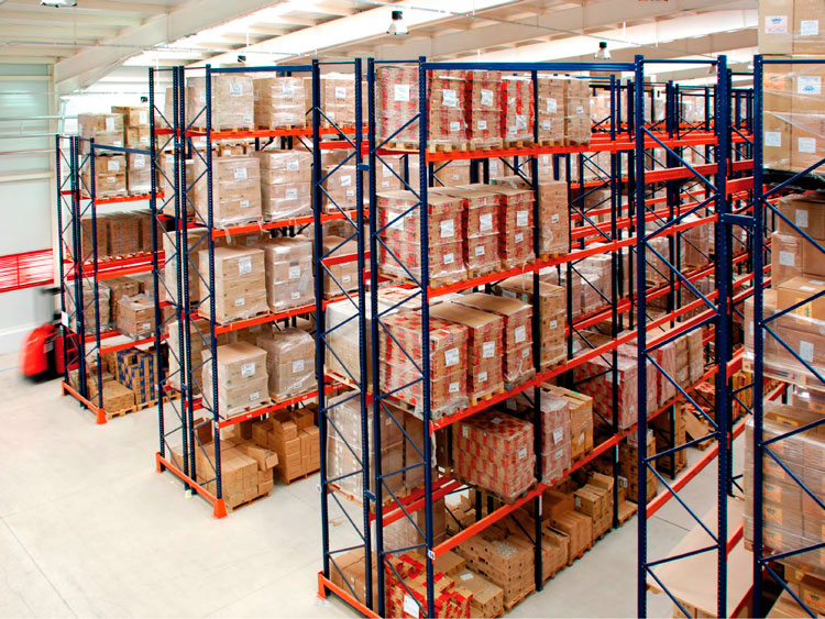 What is the effect of a metal storage rack in the warehouse?