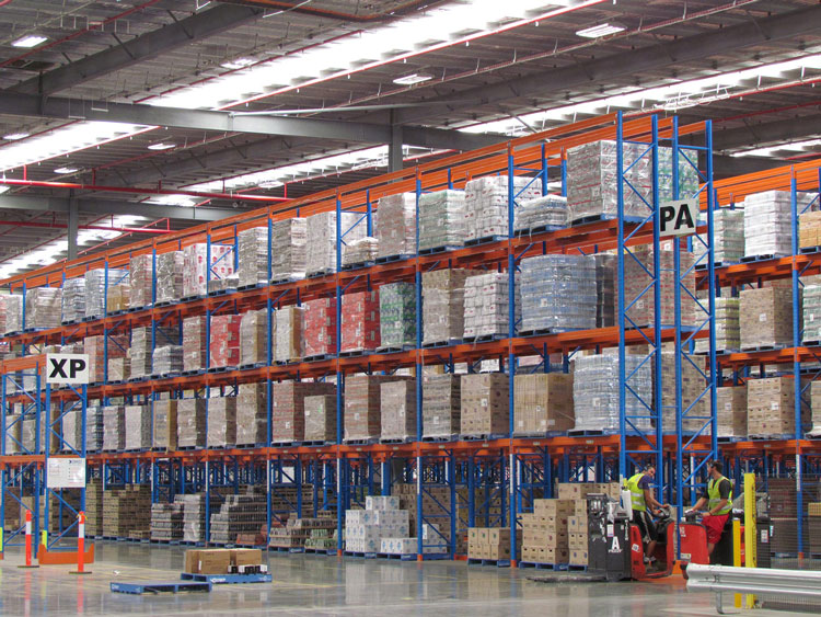 What is the utilization rate of the hazardous chemicals warehouse racks?