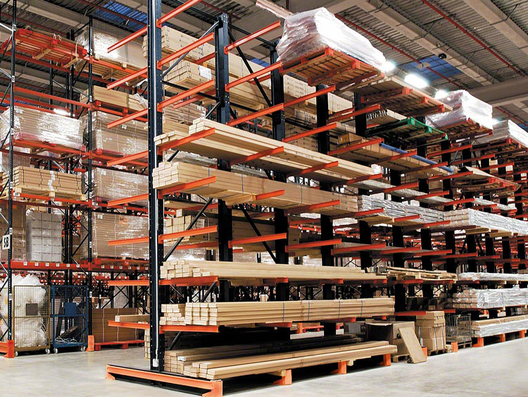 What kind of cantilever racking is used for aluminum profiles?