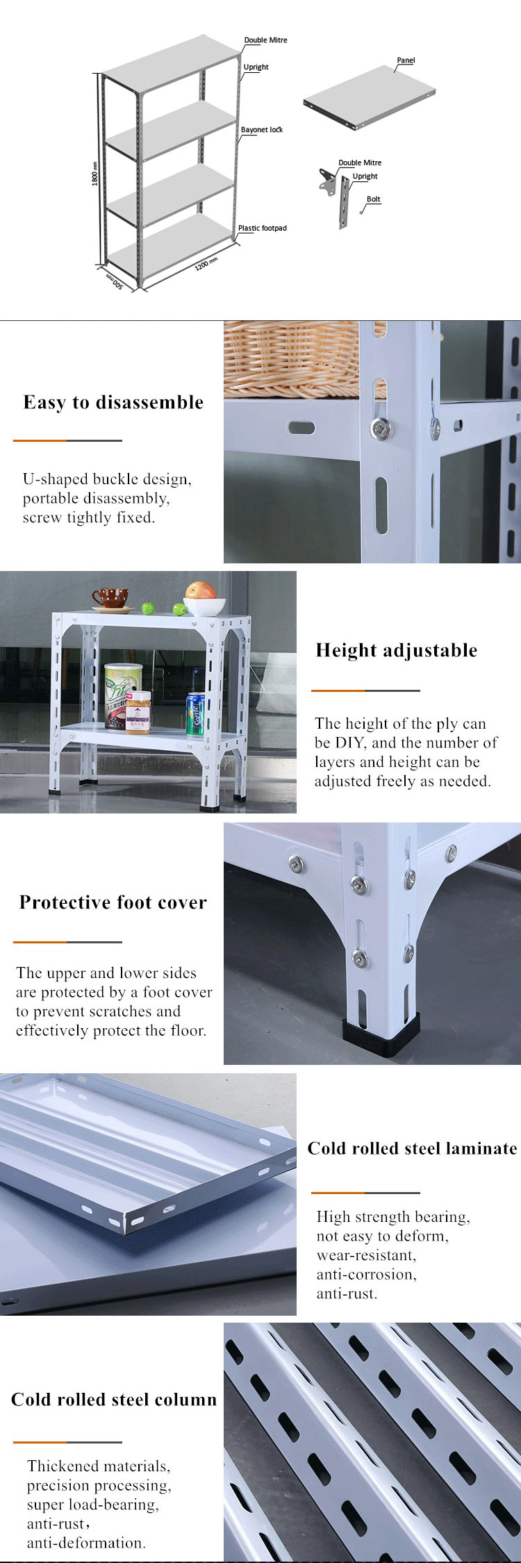 Details of Slotted Angle Shelving