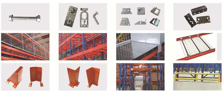 Accessories of pallet rack systems