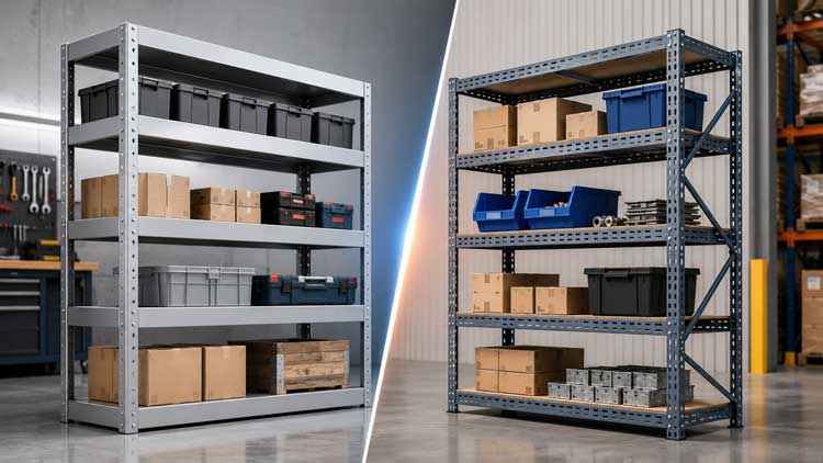 Rivet Shelving vs Slotted Angle Shelving